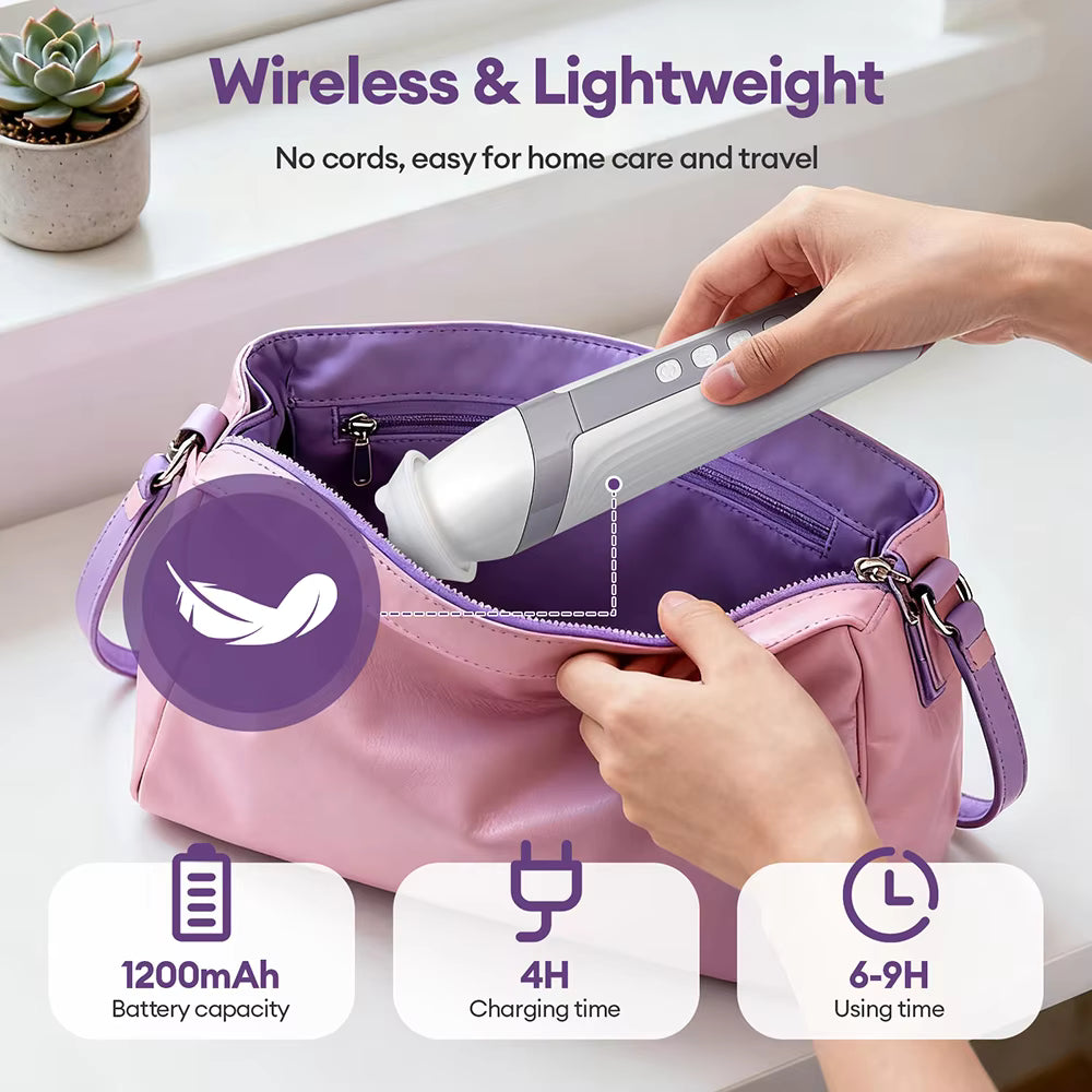 Oxygen Hydro-Bubble Facial Wand - Portable CO2 Pore Cleanser & Skin Rejuvenator
