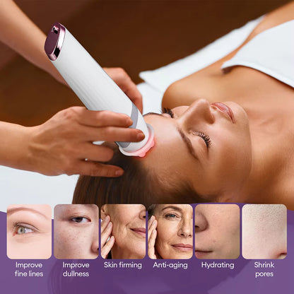 Oxygen Hydro-Bubble Facial Wand - Portable CO2 Pore Cleanser & Skin Rejuvenator